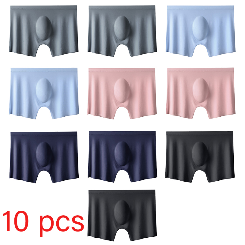 Multi Pack Underwear - 10 adet/grup erkek Yaz Buz Ipek