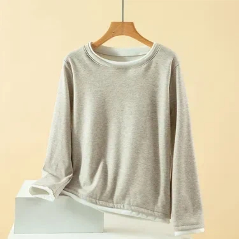 Kadın Büyük Beden Sahte İki Pa - Undershirt Crew Neck incelemesi ve fiyatı
