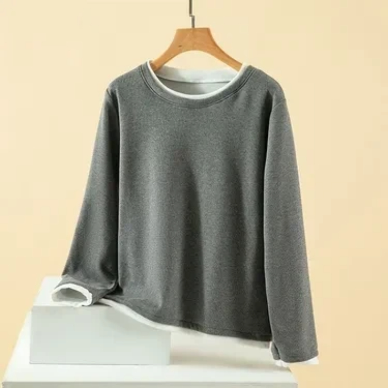 Kadın Büyük Beden Sahte İki Pa - Undershirt Crew Neck incelemesi ve fiyatı