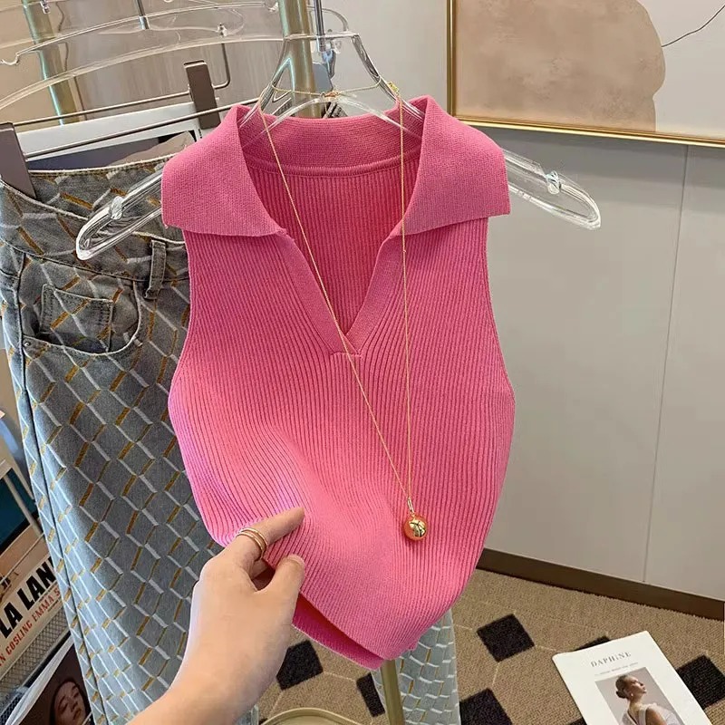 Kadın Gül Rengi Nervürlü Örme  - Tank Top Ribbed incelemesi ve fiyatı